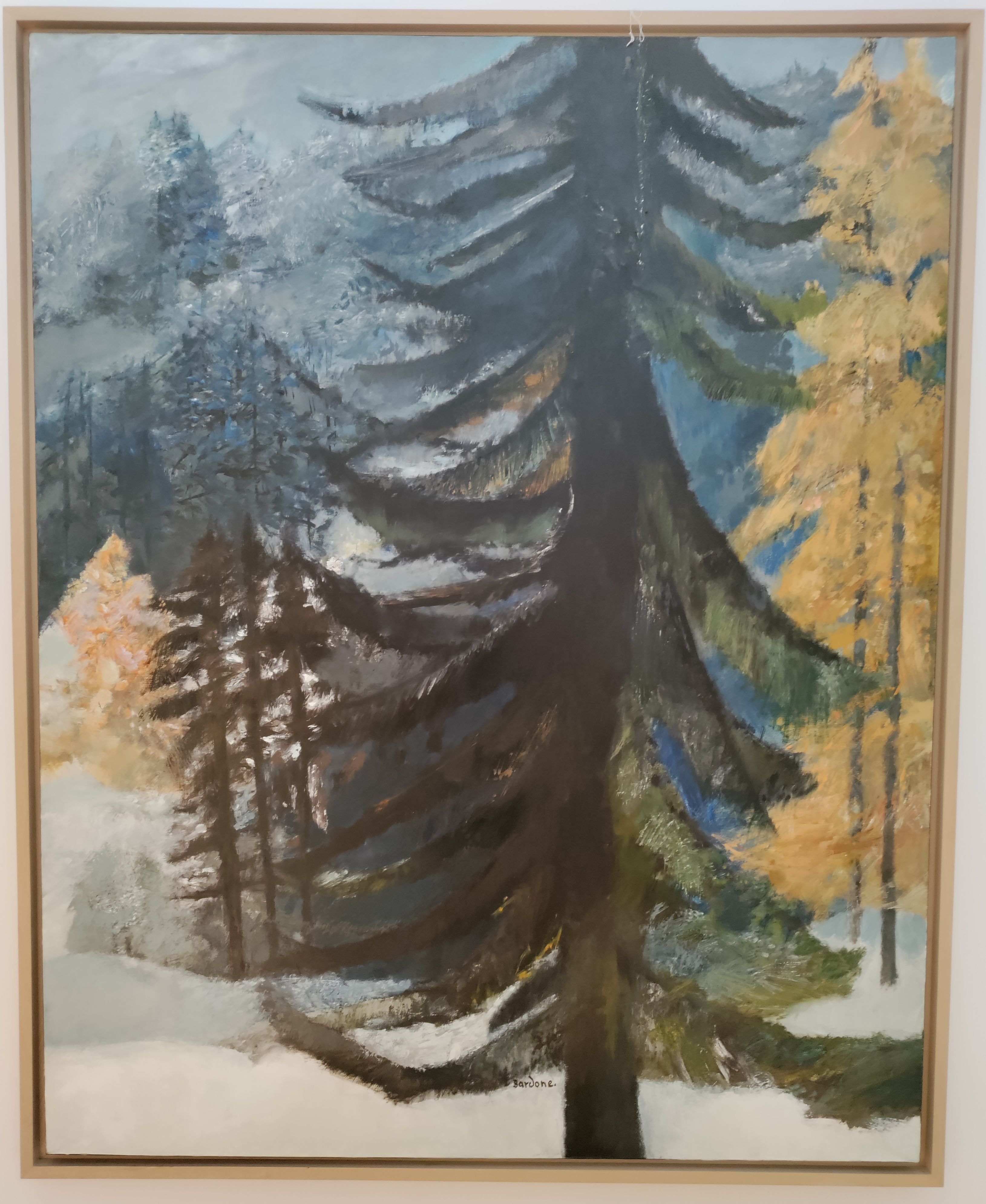 Painting on the second floor of the Abbaye museum in Saint Claude.