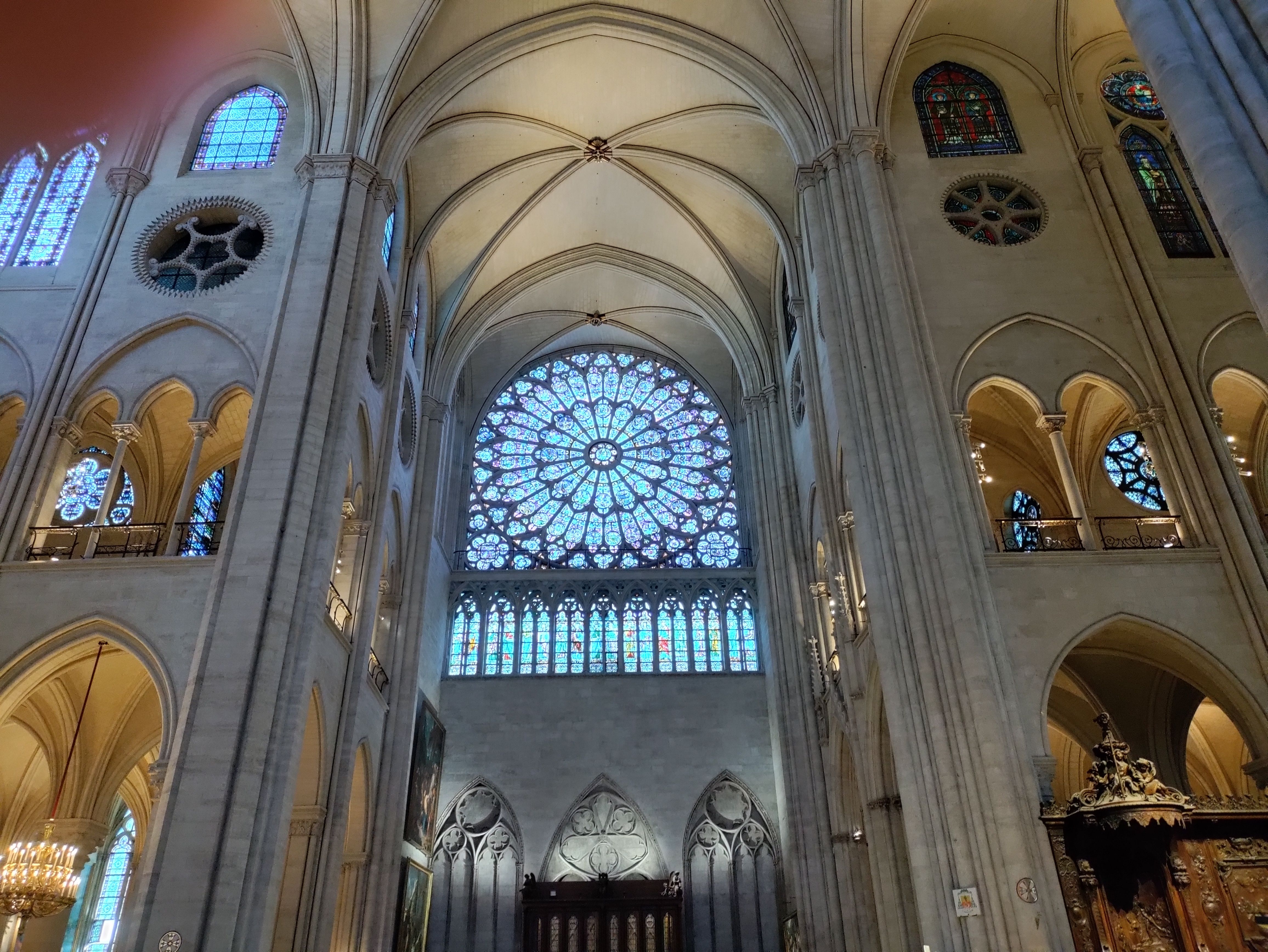 Inside Notre Dame.