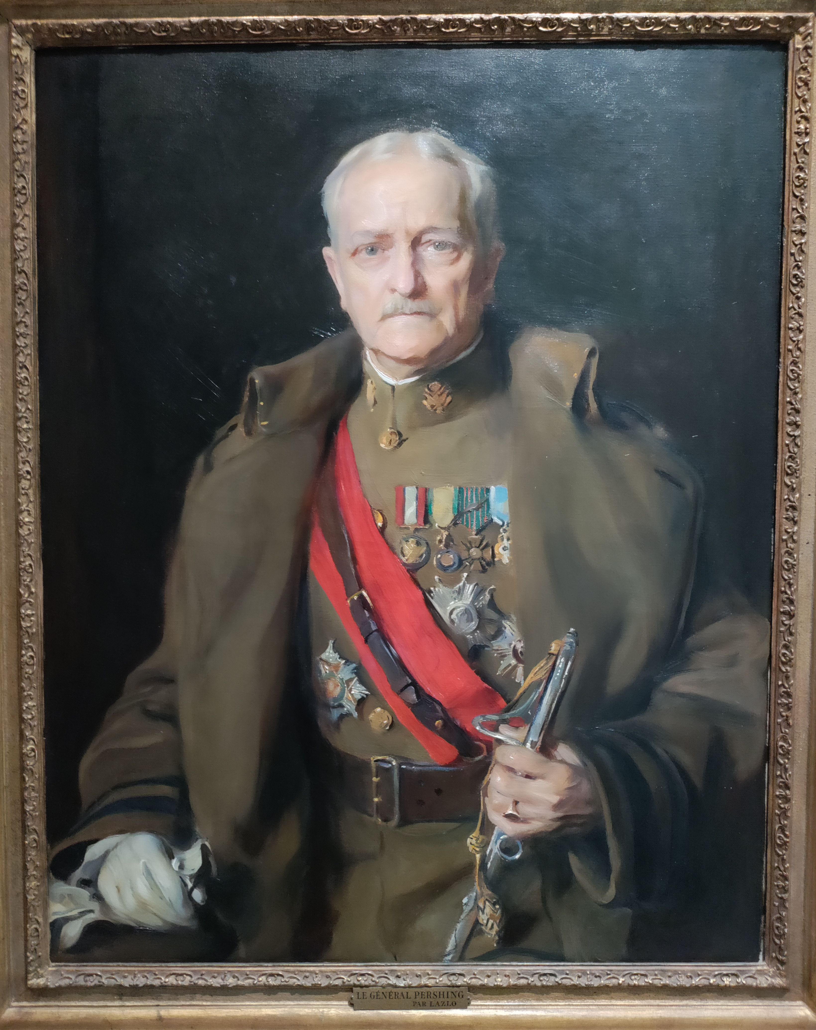 Portrait of General John J.Pershing, head of the American Expeditionary Force in Europe during World War I.