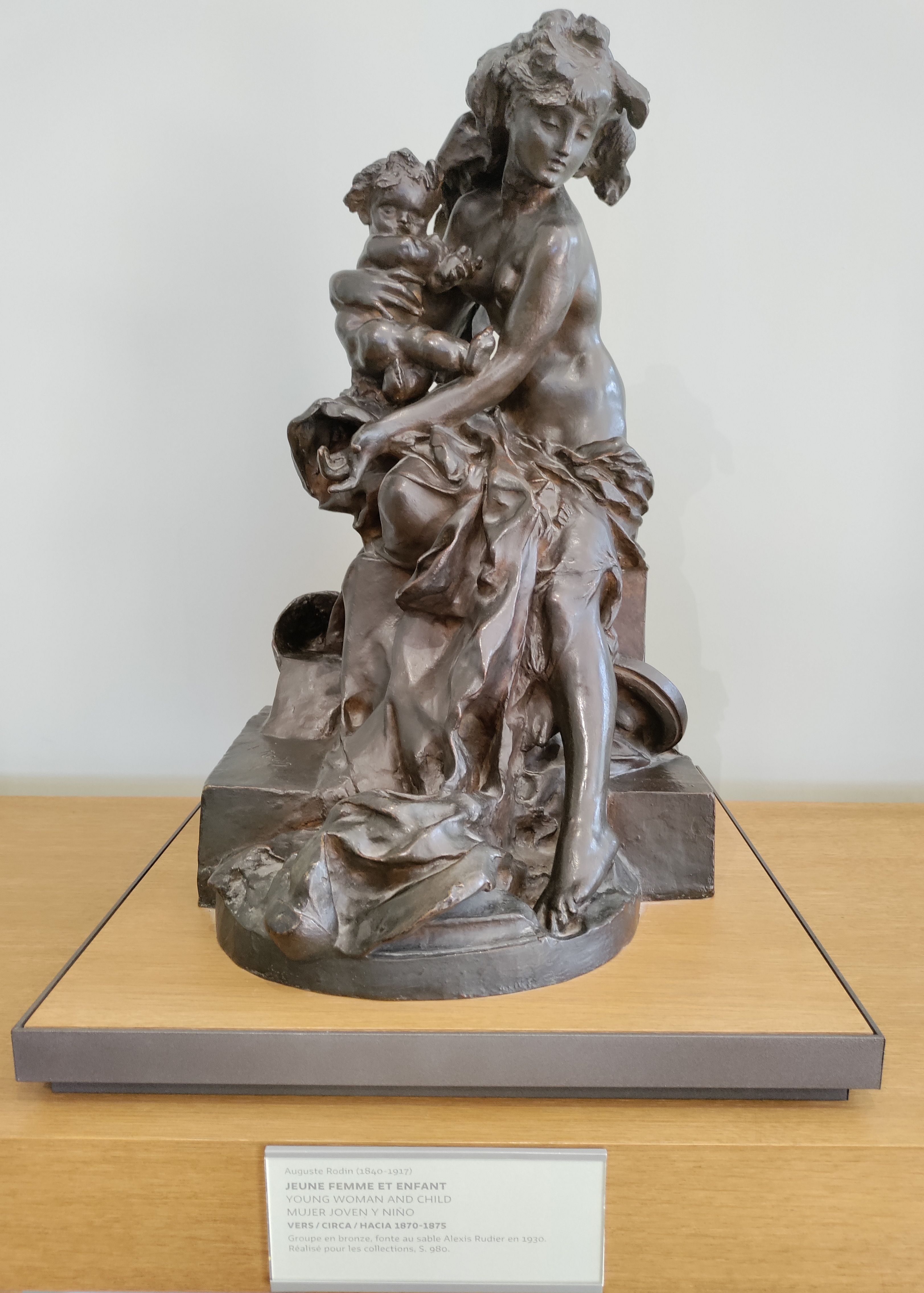 Young woman and child by Rodin.